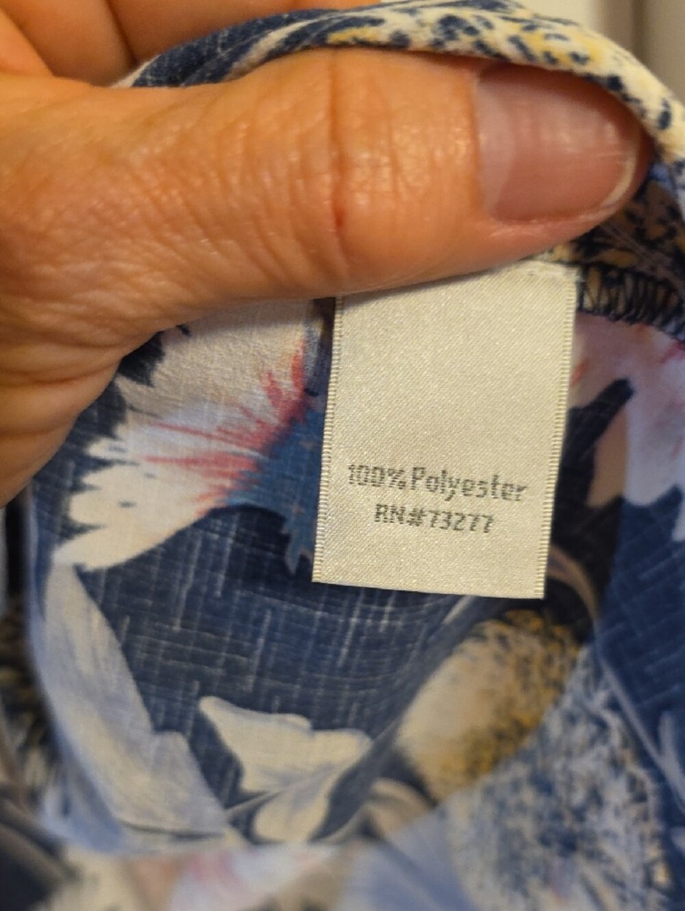 LC Lauren Conrad Navy Floral Peplum Top with Cream & Coral Blooms T067 - Picture 3 of 10